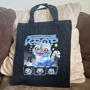 Demon Hunters Kpop Black Tote Bag